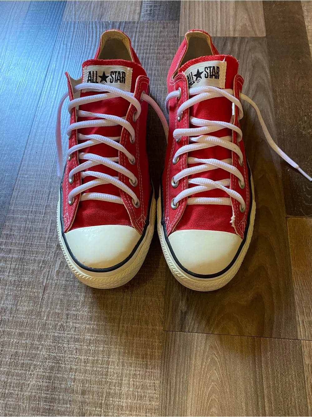 Converse Red Low-Top Canvas Sneakers - Picture 2 of 6